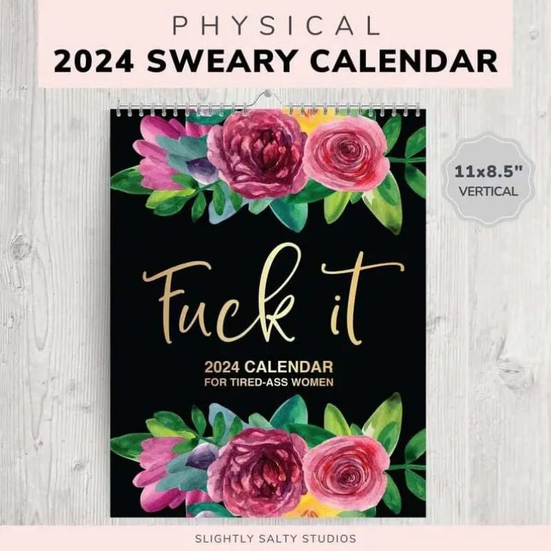 2024 Wall Calendar For Tired-Ass Women🥱🥱🥱